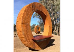 Buy cheap Forging Bench Design Corten Garden Sculpture For Decoration , ODM Available product