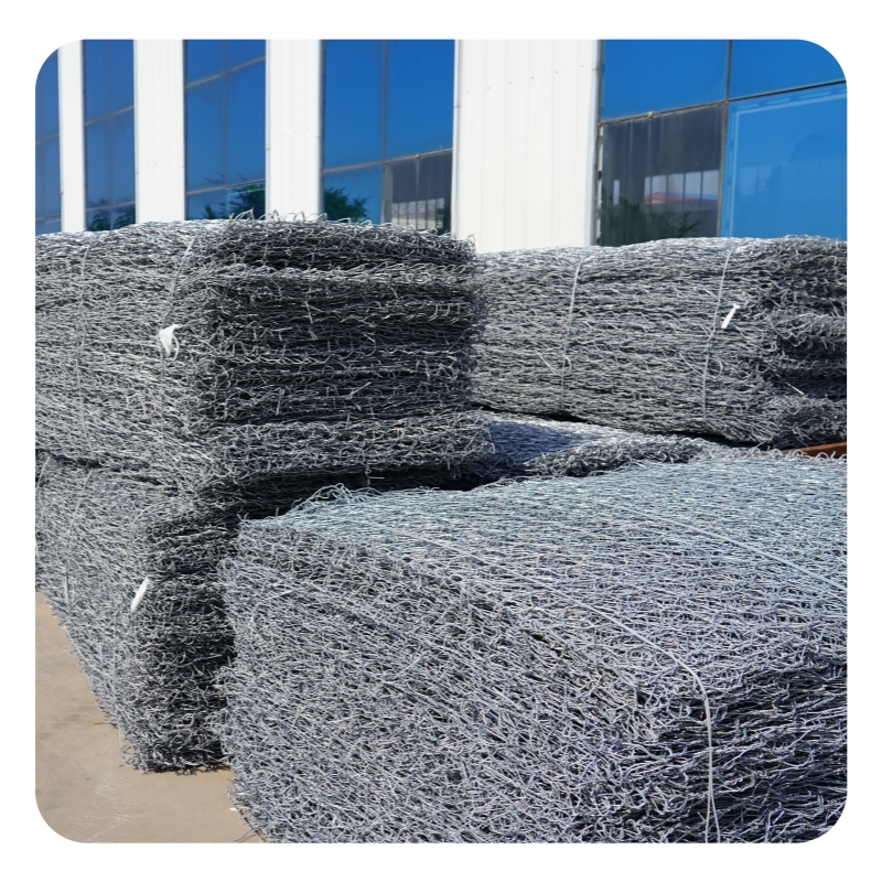 Galvanized Gabion Box Wire Mesh Fence for Stone Retaining Wall in Customized Color