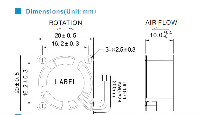 Computer 5V / 12V / 24V 2010 DC Brushless Cooling Fan Speed Control