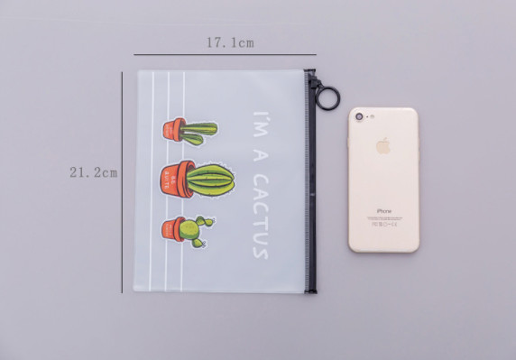 PVC / EVA Plastic Zip Folders For Paper Office Stationery Packing