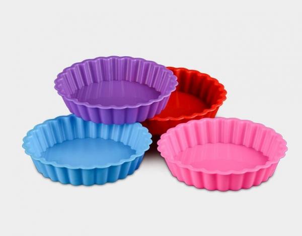 Colorful FDA approved BPA free food grade silicone mini tart pie molds