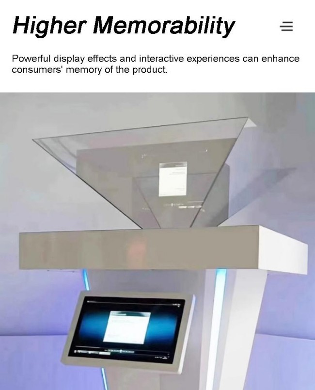 Exhibition Hall Dedicated Stereoscopic Holographic Cabinet with Touch-Interactive 3D Display Supporting Customizable Three-Dimensional Projection