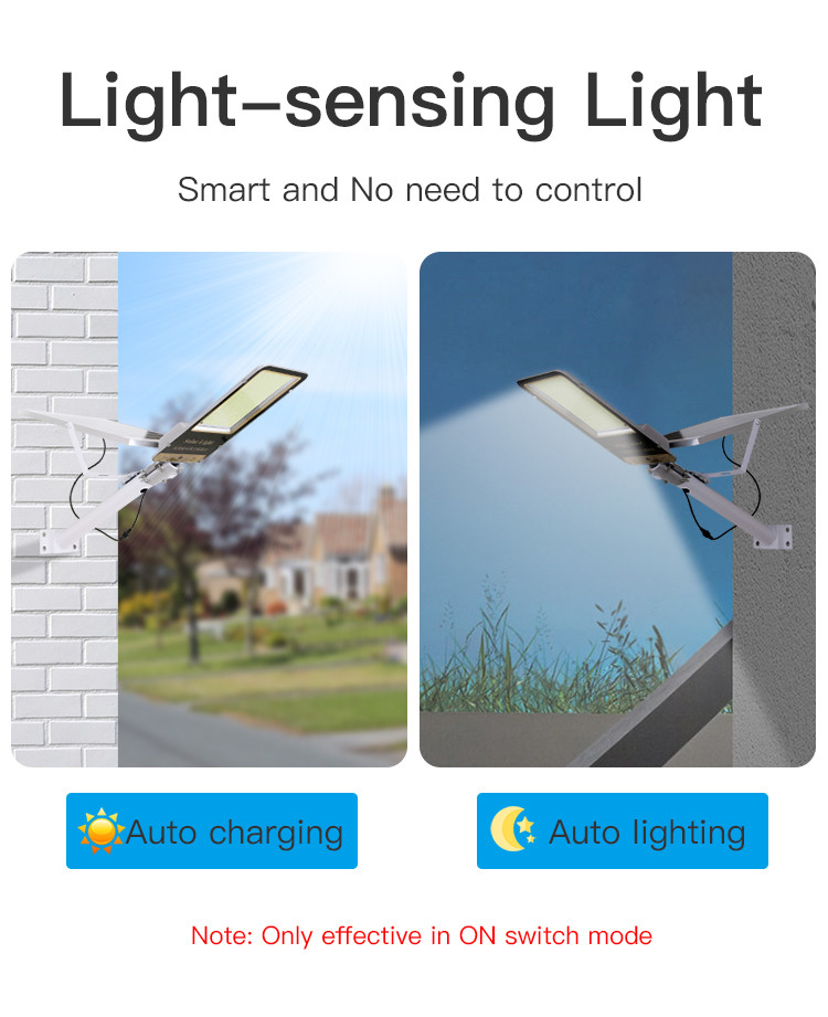 150W 250W 450W LED Solar Powered Street Light 6V 5 Modes Solar Road Lamp