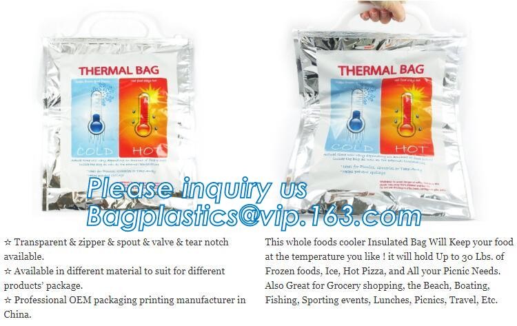 custom bulk waterproof large soft folding food delivery picnic lunch tote grocery cooler bag aluminum foil thermal bags