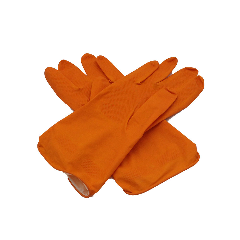 Dip Flocklined L60g Kitchen Latex Gloves For Cleaning