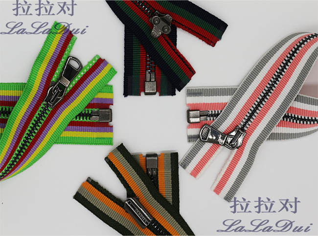 9 Inch Open End Brass Fashion Metal Zippers Colorful Tape Auto - Lock Pulls