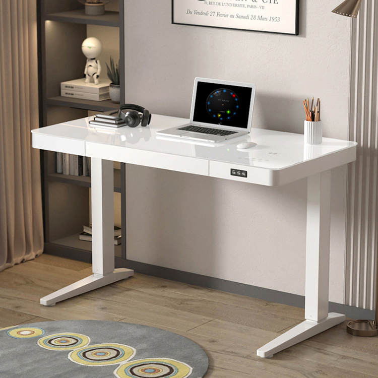 Height Adjustable White Wooden Telescopic Coffee Table for Outdoor Office Furniture