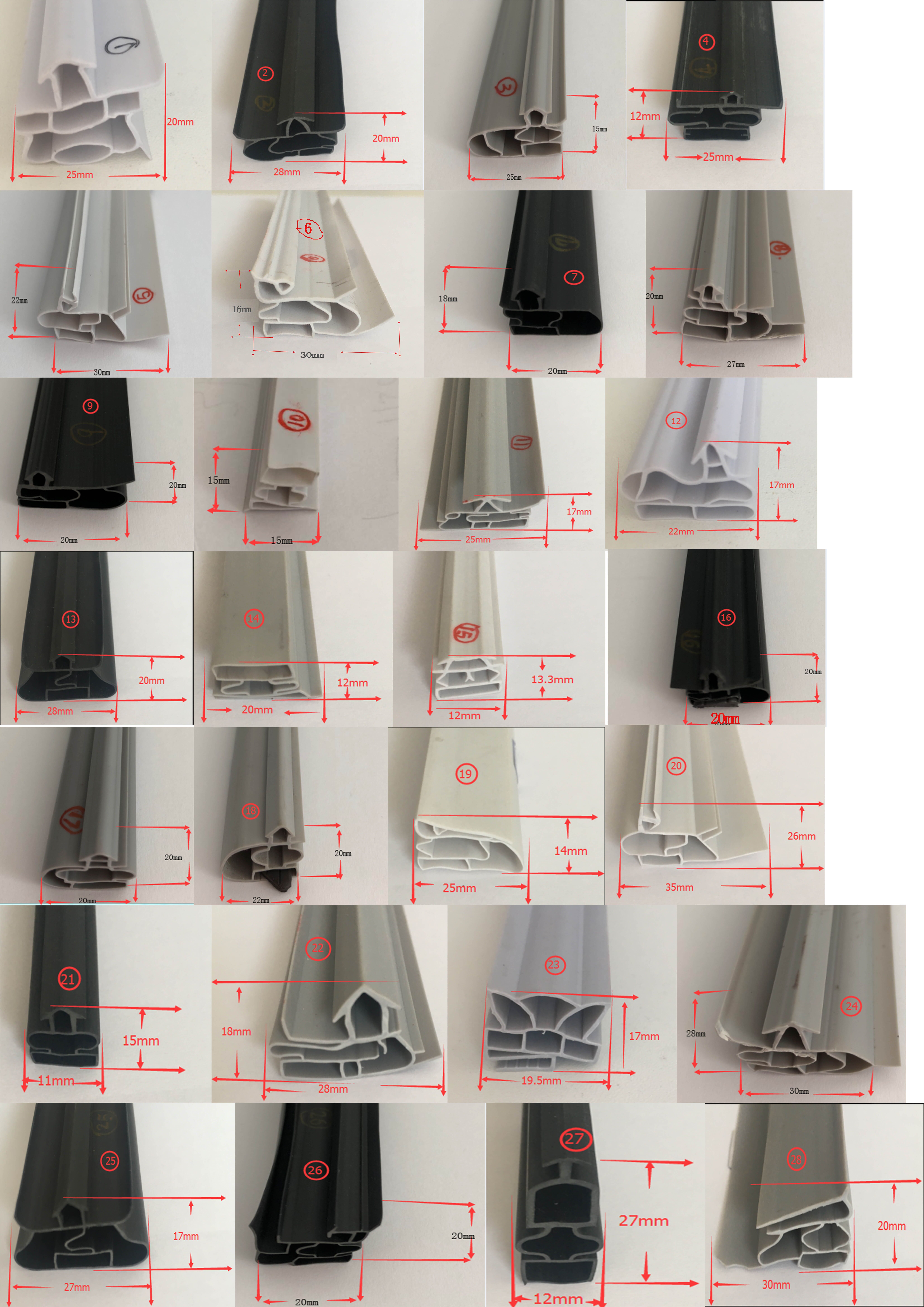 Convenient and Practical Freezer Magnet Rubber Strip for Fridge Plastic Seal Profile