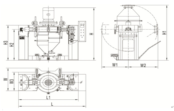 Automatic Container Mixer for Powder Coating, Masterbatches