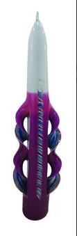 100% paraffin wax unscented & handmade 8"tapered havdalah candle packed into gift box