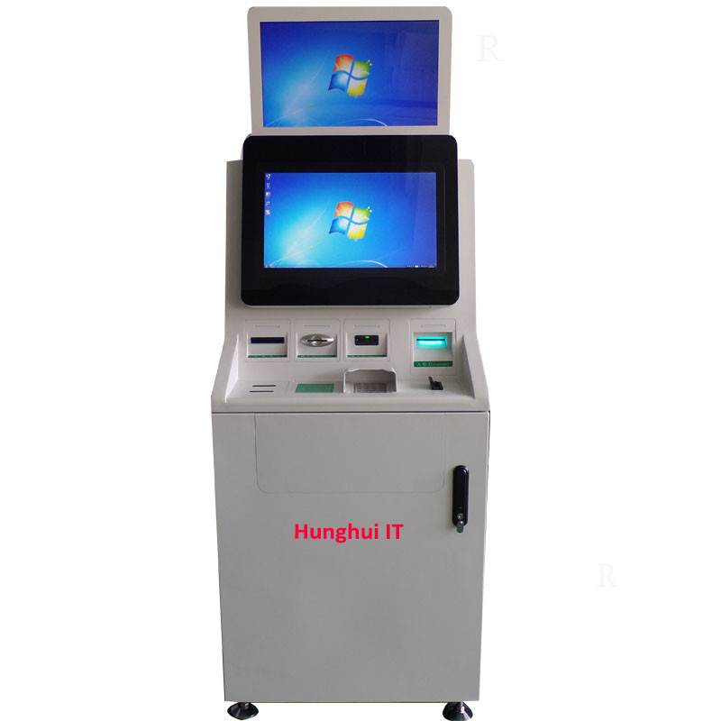 Dual Screen Hospital Self Service Kiosk For Patient Check In / Enquiry Registration / Report Printing