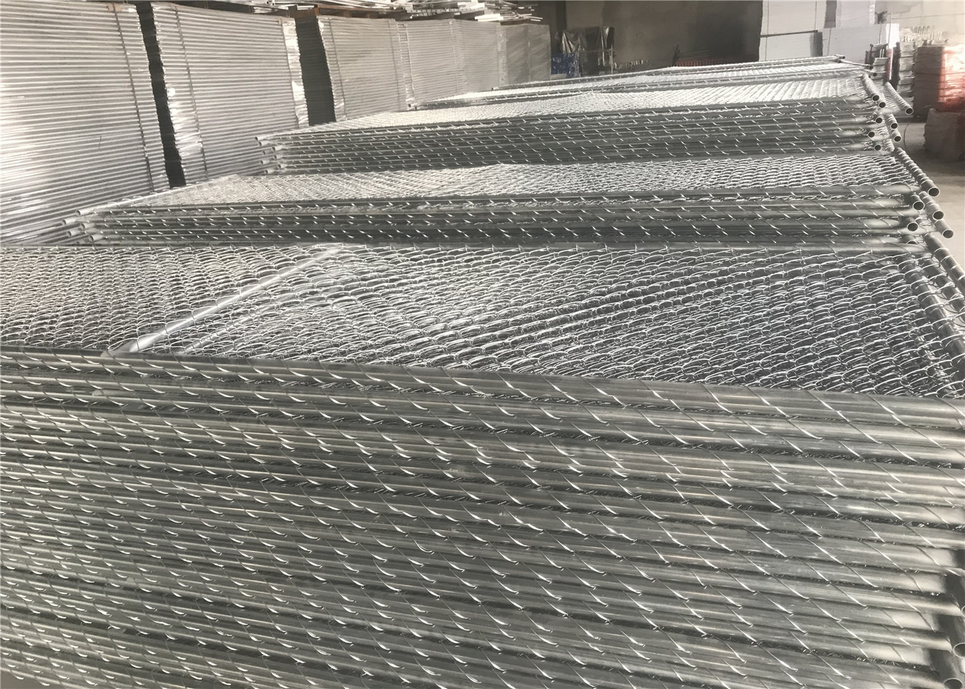 Hot Dipped Galvanized Construction Fencing Panels 1830mm x 3650mm/6'x12' Outer tube 41.2mm HDG 100gram/sqm