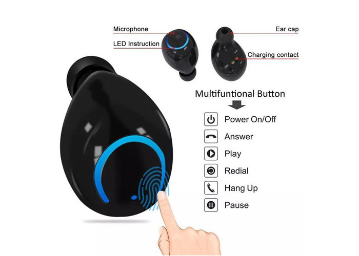 TWS Waterproof Wireless Headphones , In Ear Wireless Bluetooth Headphones