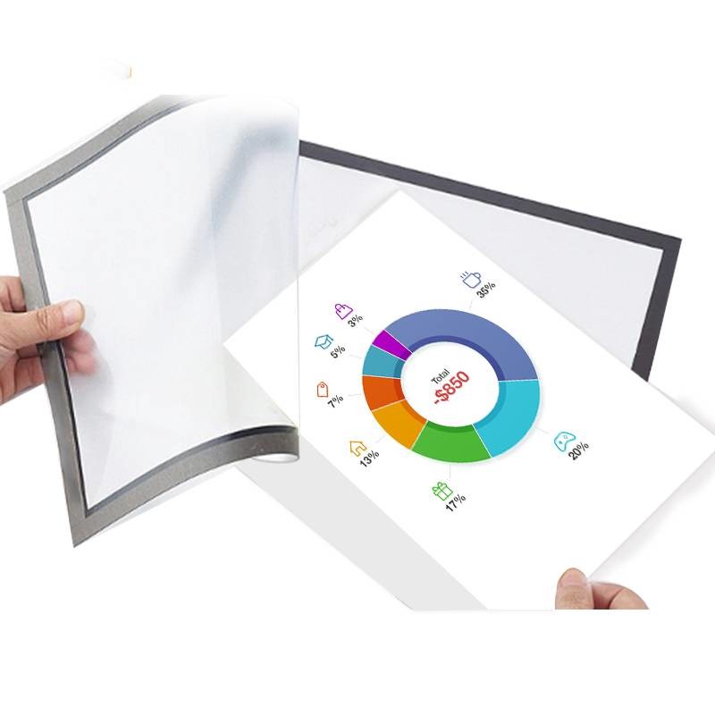 A3 A4 Clear Magnetic Document Pockets For Certificate Multi Colors