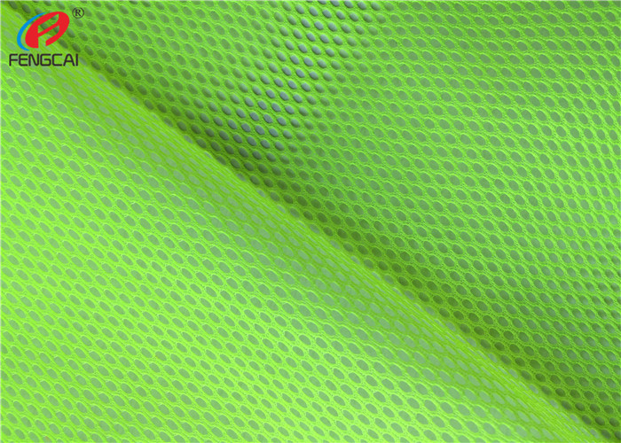 Breathable Effect Mesh Fabric Green Fluorescent Material Fabric For Safety Cloths