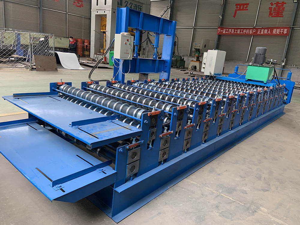 Trapezoid And Corrugated Double Layer Roll Forming Machine 30 M/Min
