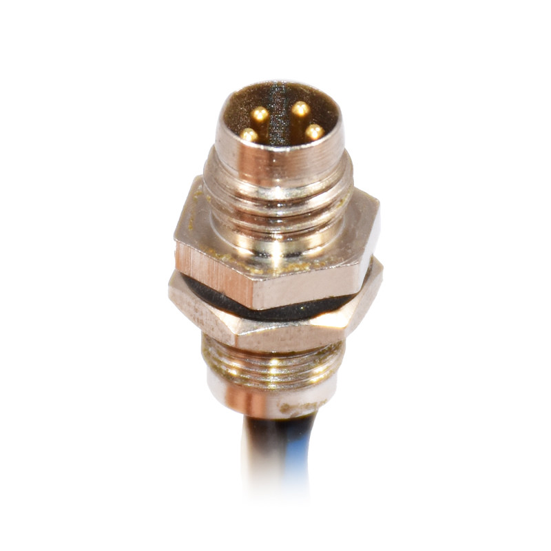 Waterproof M8 Panel Mount Connector With Tail Sensor Application