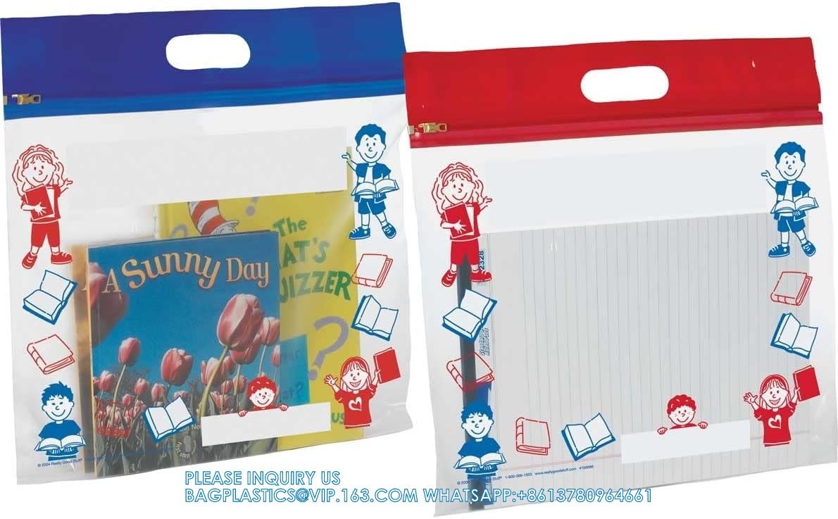 Press And Seal Storage Bags, metal sliderbag, metal zipbags Extra Large Thick Plastic, Classroom Book Bags For Kids
