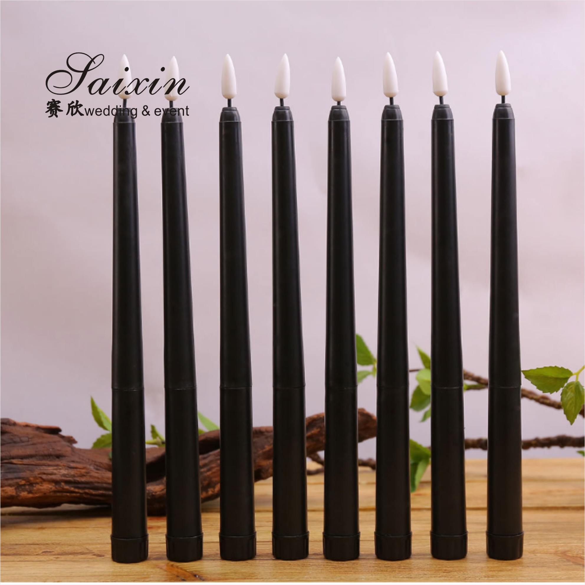 Wholesale remote control electric long LED taper candle for candle holder decoration weddings