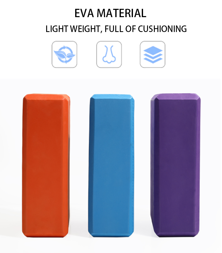 W150MM High Density Recycled Foam Yoga Blocks Workout EVA Pink