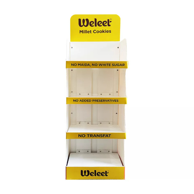 Supermarket Retail Cardboard POP Display Easy Assemble For Cookies Chocolate Candy