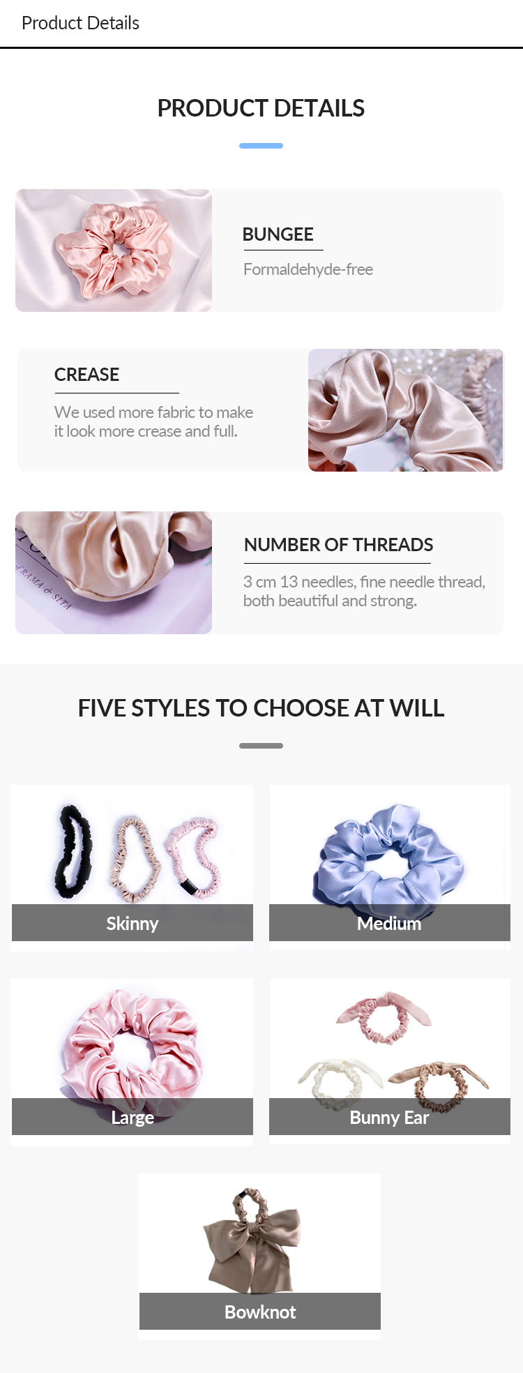 22mm Oversized Silk Scrunchie , 100% Mulberry Silk Thick Hair Bobbles With Gift Bag