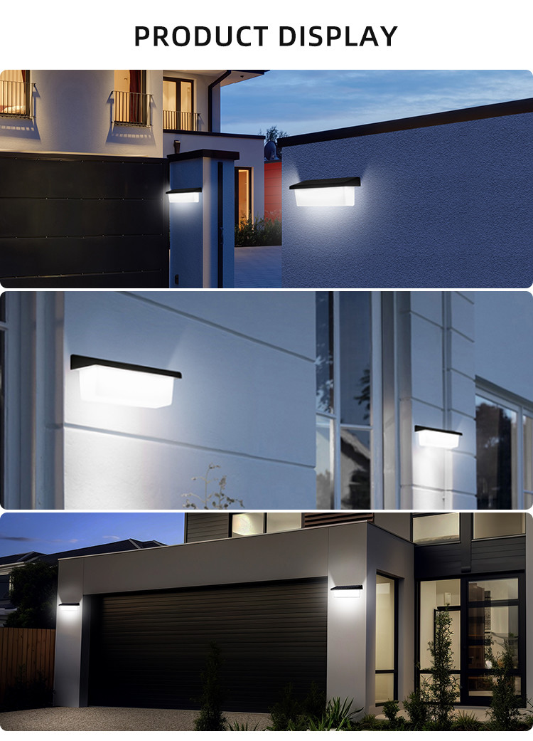 IP65 Waterproof Solar Wall Light With 40PCSX 0.2W SMD 2835 LED CRI Ra>80 Solar Sensor Wall Light Outdoor