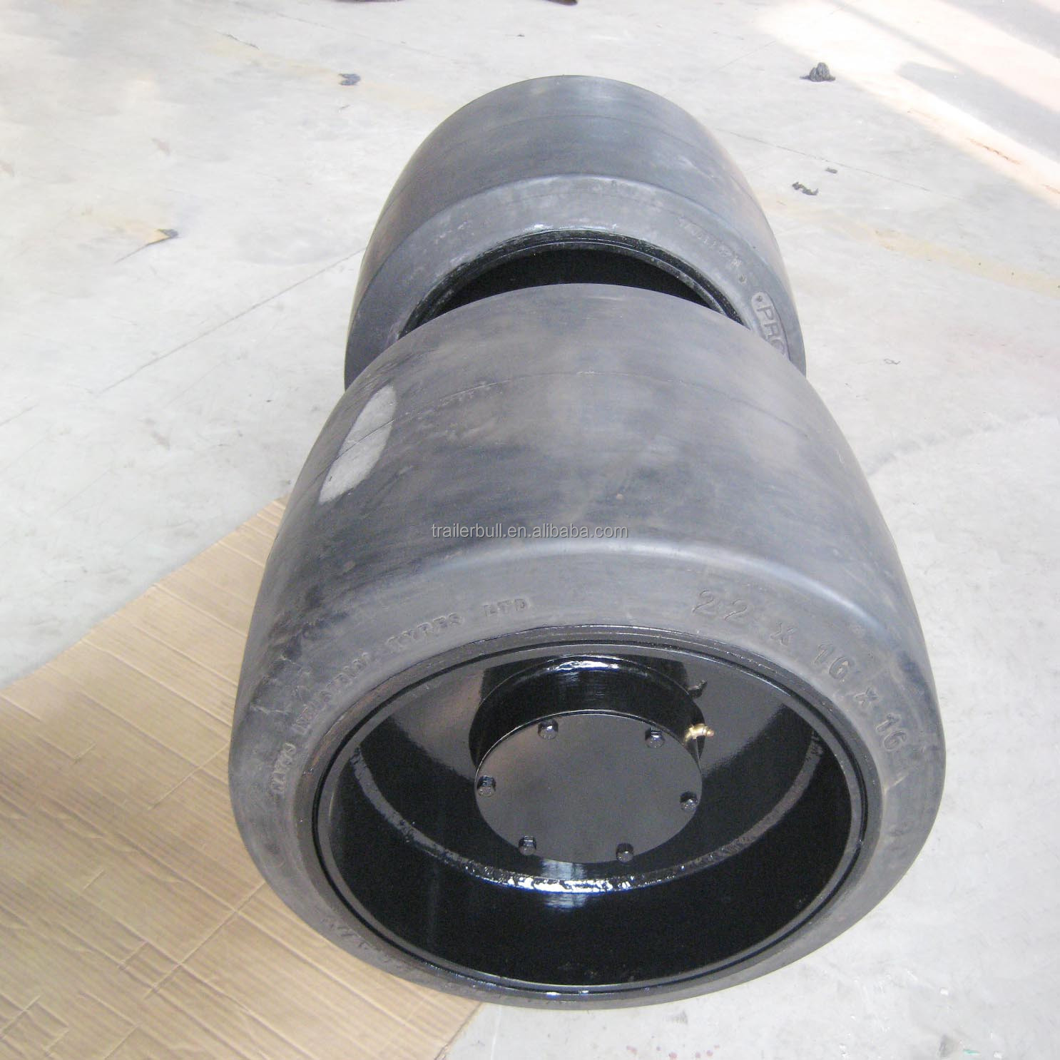 Solid Axles and Solid Tires Semi-Trailer Running Gear System for Max Payload 80T-100 Ton
