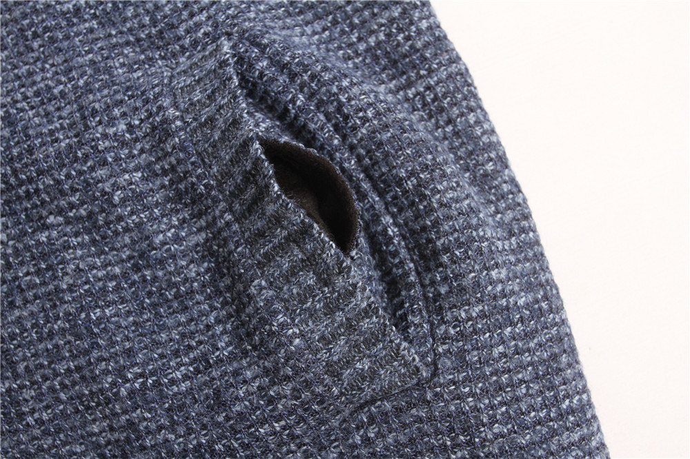 Stockpapa Male Casual zip up turtleneck sweater