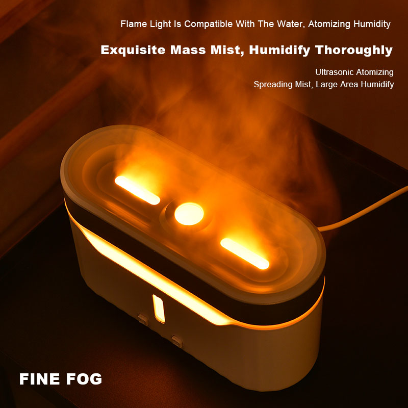 2023 New Flame Water Atomization Jellyfish Fog Humidifier Desktop Portable Essential Oil Aroma Diffuser with Atmosphere Light