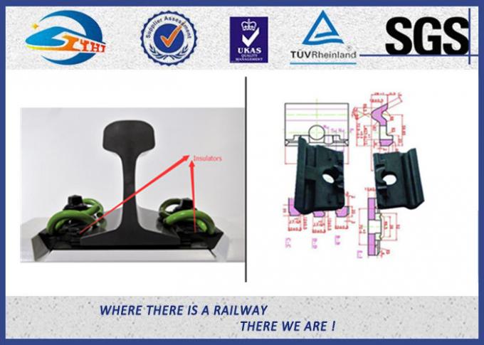 PA66 Rail Nylon Insulator Plastic and Rubber Part for Railway Fastening System