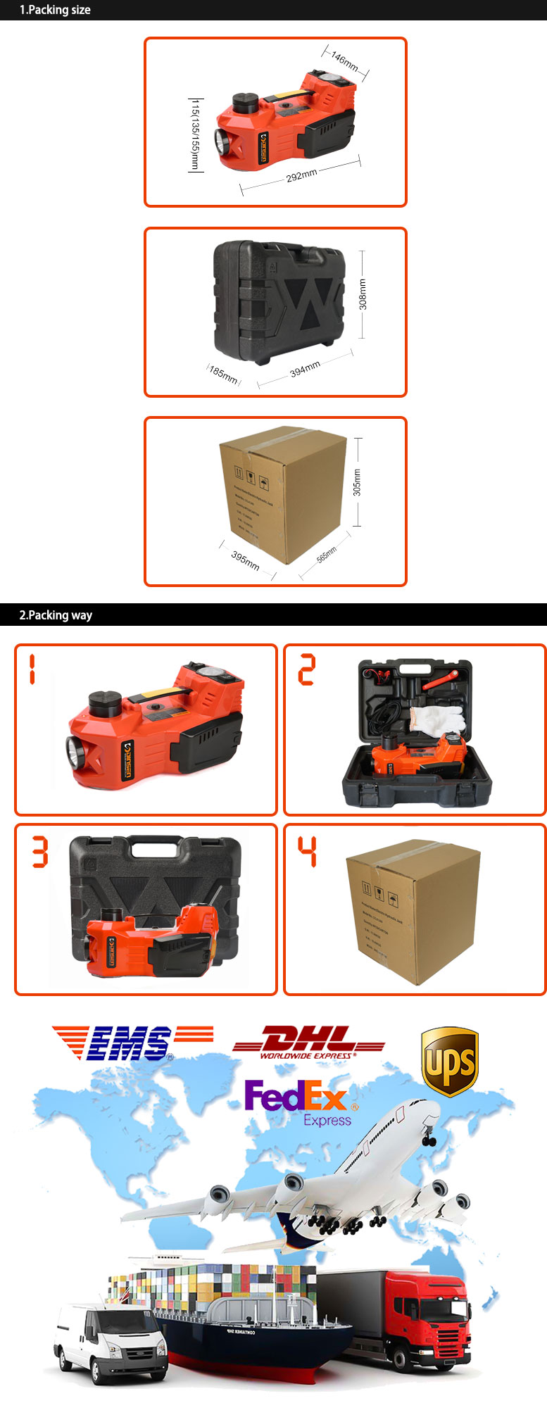 The professional electric inflatable car hydraulic jack from china.