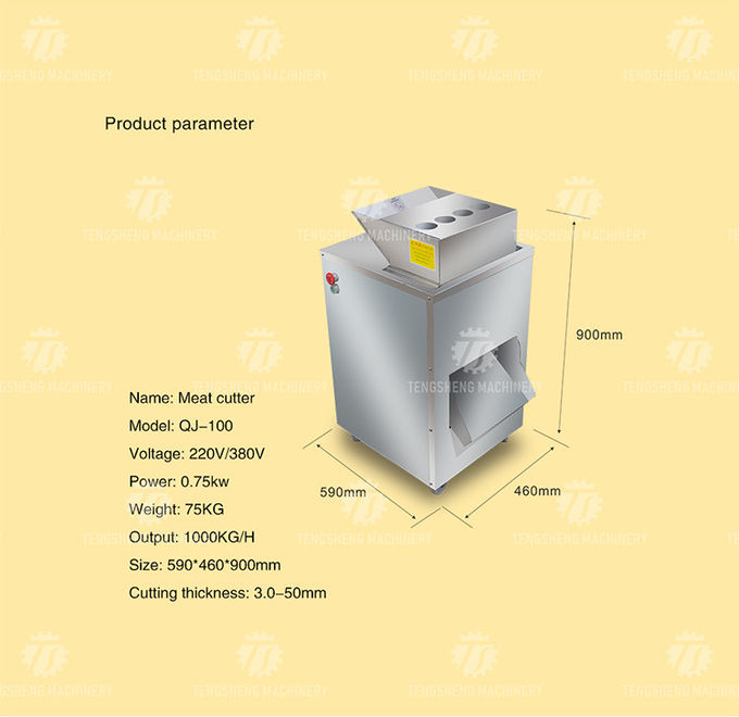 Industrial Automatic Meat Slicer Machine Beef Shredded Diced Food Processor