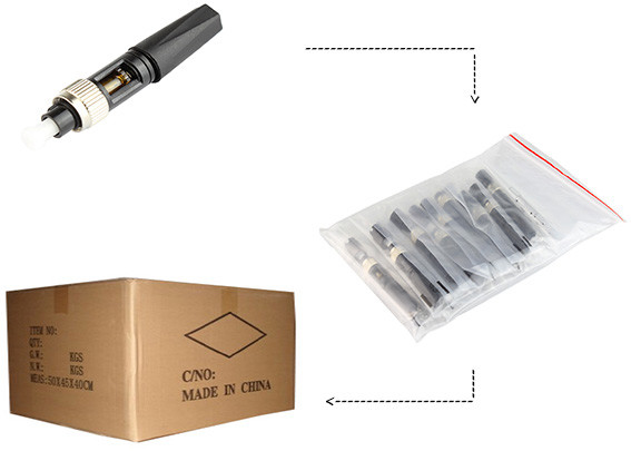 Black Fiber Optic FCUPC Quick Connector CATV FTTH FTTA / Optic Fiber Fast Connector