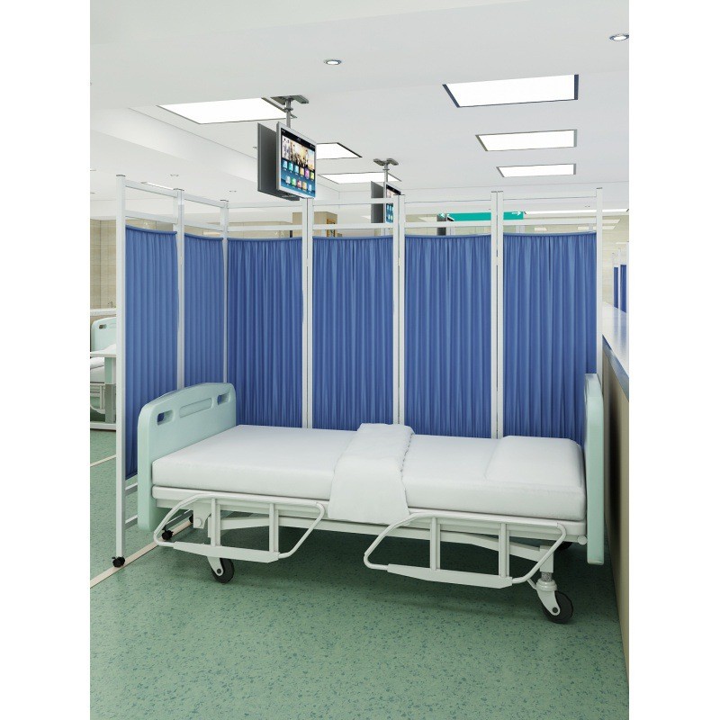 Medical Stainless Steel Hospital Ward Screen Mobile Folding