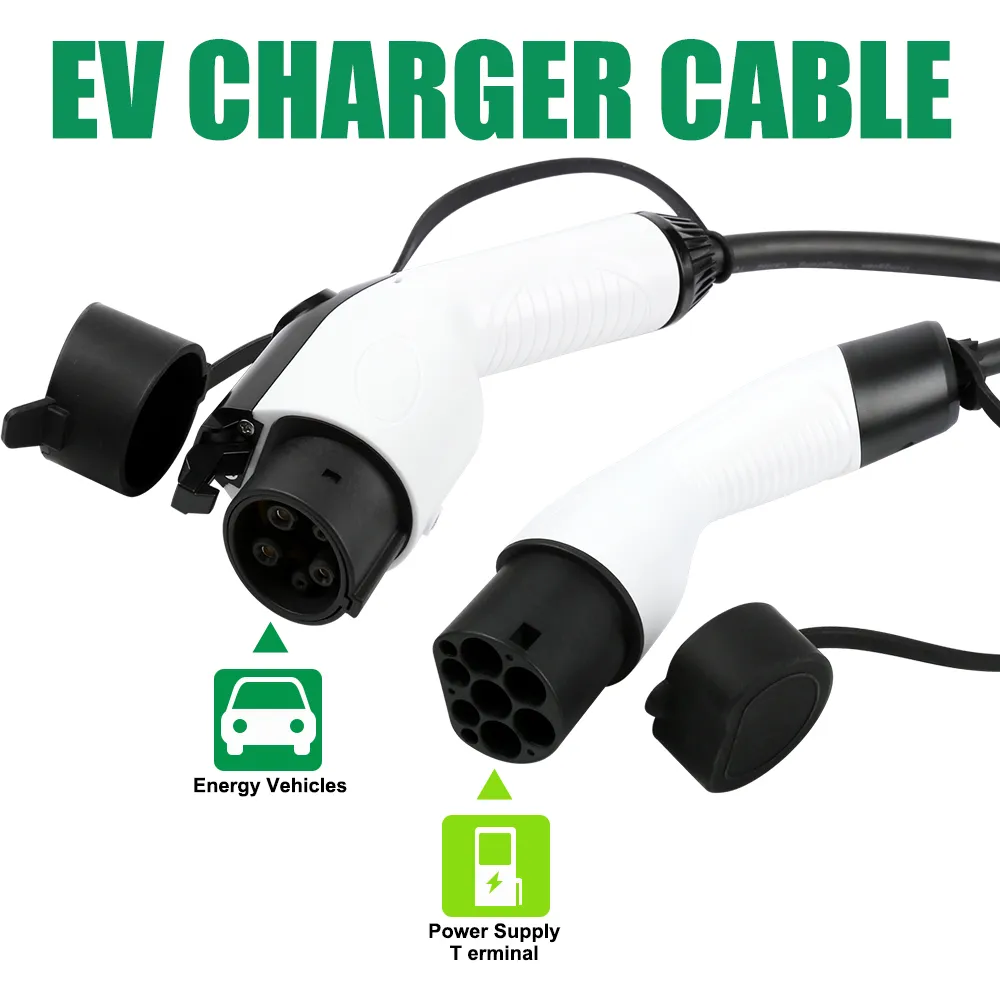 Type 1 To Type 2 EV Charging Cable 16A 32A IEC 62196-2 With TUV CE Certification
