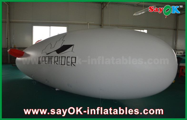 5m Floating Advertising Inflatable Balloon Helium Airplane Zeppelin For Promotion