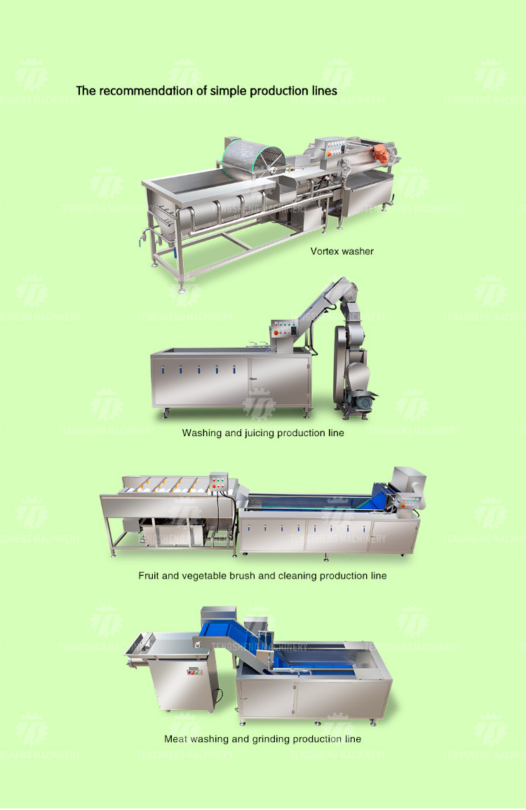 250KG Large vegetable cleaning machine multi-functional stainless steel fruit and vegetable bubble brush cleaning