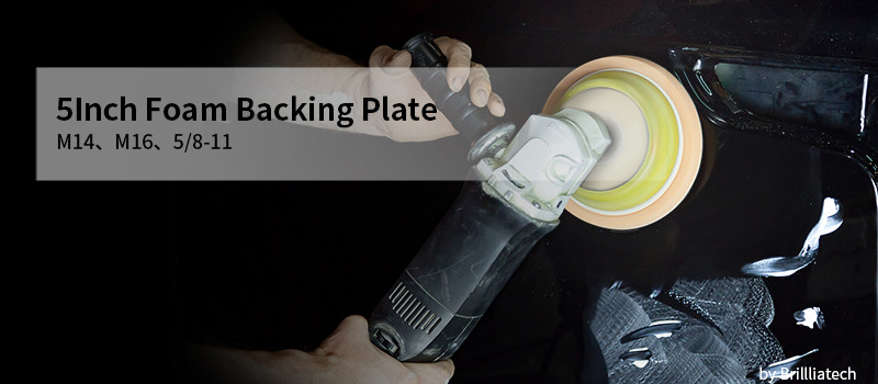Yellow Round Car Polishing Pads With Pu Backing Plate And Foam