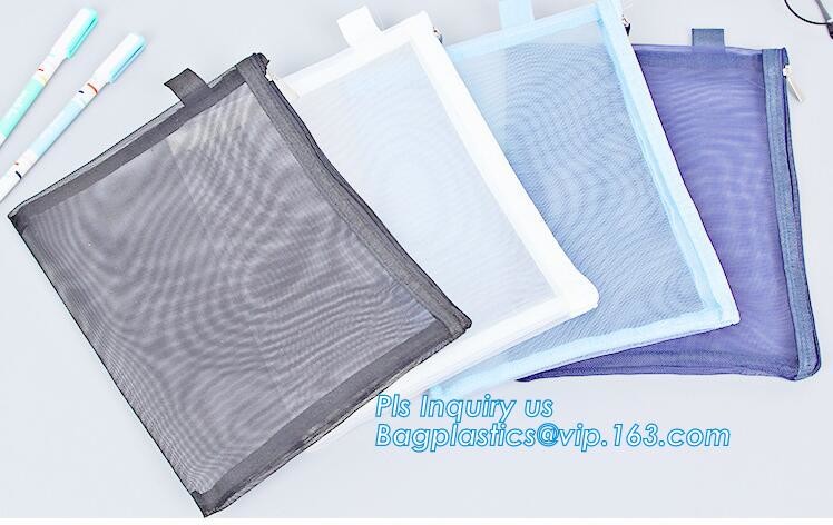 Slider zipper Clear pvc bag for package Vinyl transparent pvc bag cosmetic packing, bottom gusset slider Zip lockk printed