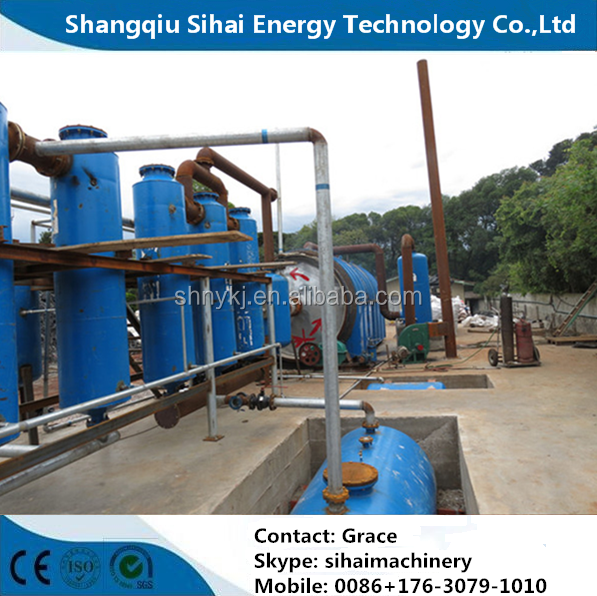 Raw Material Rubber 2022 Thermal Cracking Machine Refines Waste Tyres to Oil Equipment
