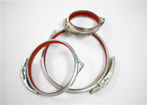 China 80mm - 600mm Stainless Steel Quick Release Tube Clamp With Rubber Lined on sale