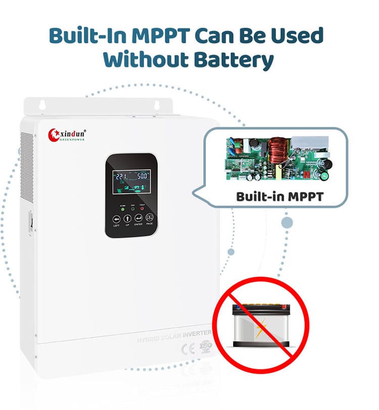 off grid hybrid solar inverter can be used without batteries