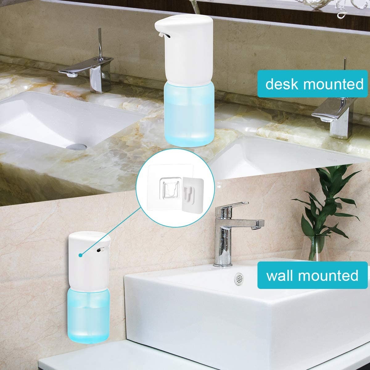 4.5W Auto Spray Soap Dispenser 1200mAh Rechargable Plastic Mist Spray Bottle
