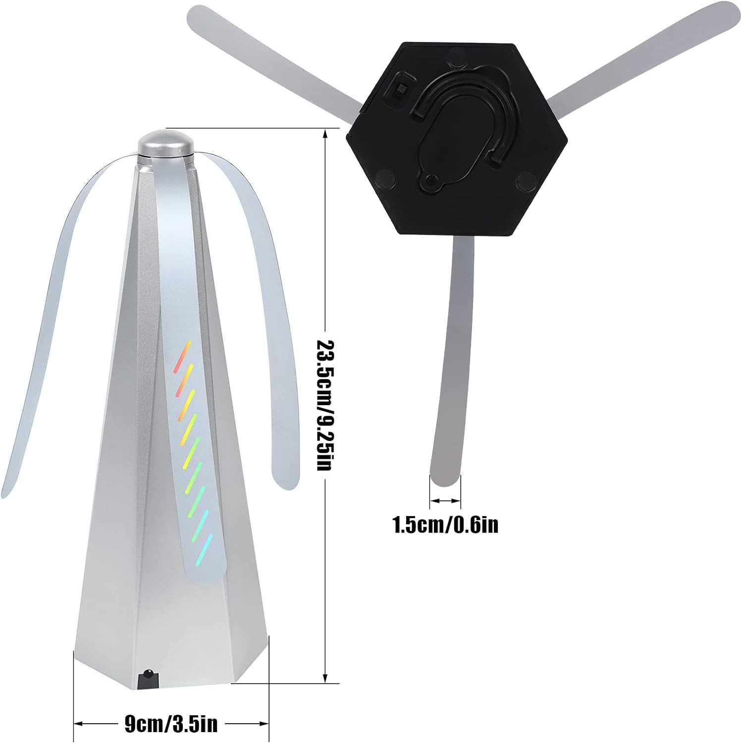 JZ Household Electric Rechargeable Insect Repeller ABS Plastic Sustainable Uv Fly Killer Soft Blades Fly Catcher Fan
