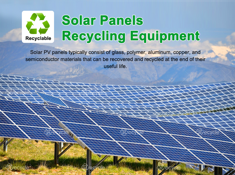 Photovoltaic Solar Panel Recycling Equipment , Waste Solar Panel Production Line
