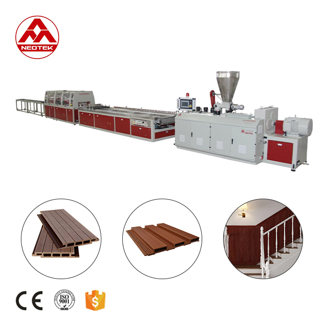 Customized 132 1 Screw L/D Ratio Co-rotating Conical Twin-screw PVC WPC Extrusion Line