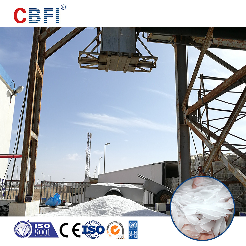Industrial Water Cooling Flake Ice Making Machine For Ice Maker Fish Shrimp Food Processing With Factory Supply For Sale