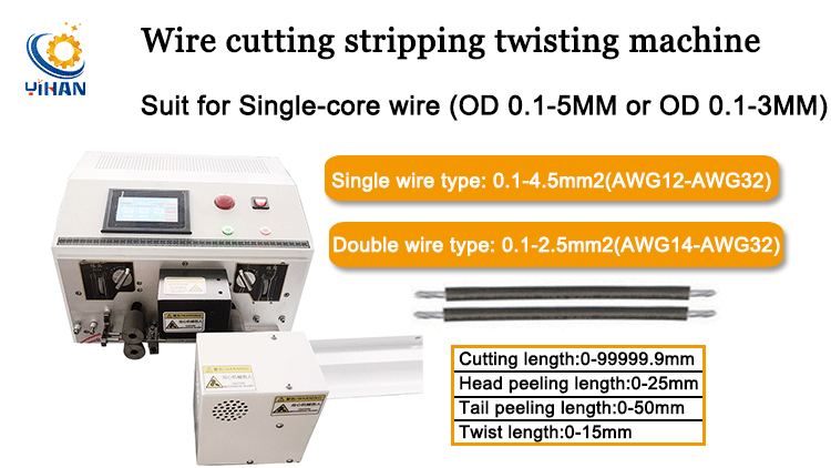 High Speed 2 Lines Wire Cutting Stripping Twisting Machine for Electronic Wire Cable
