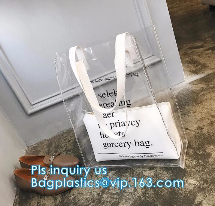 Toiletry Cosmetic Pvc Handle Bag, pvc bag withTube handle custom popular pvc bag wholesale, Waterproof Transparent Cosme